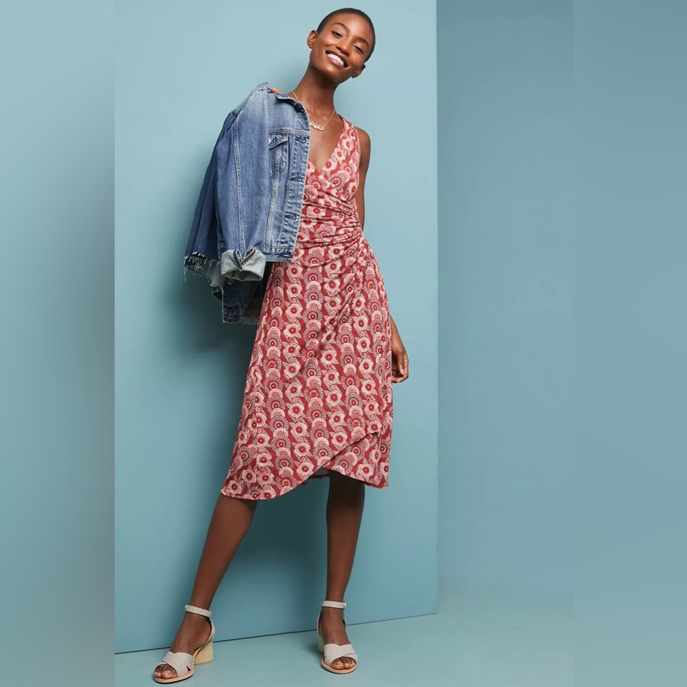 Anthropologie Maeve Yvette Ruched Dress - Picture 2 of 11
